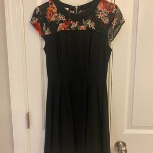 Floral Black Dress, Size SMALL, Never Worn